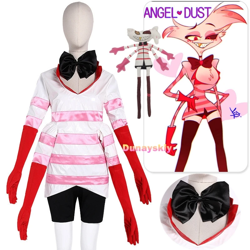 

Hazbin Cosplay Hotel Dust Angel Cosplay Costume Uniform Women Girls Birthday Party Dress Carnival Halloween Costume