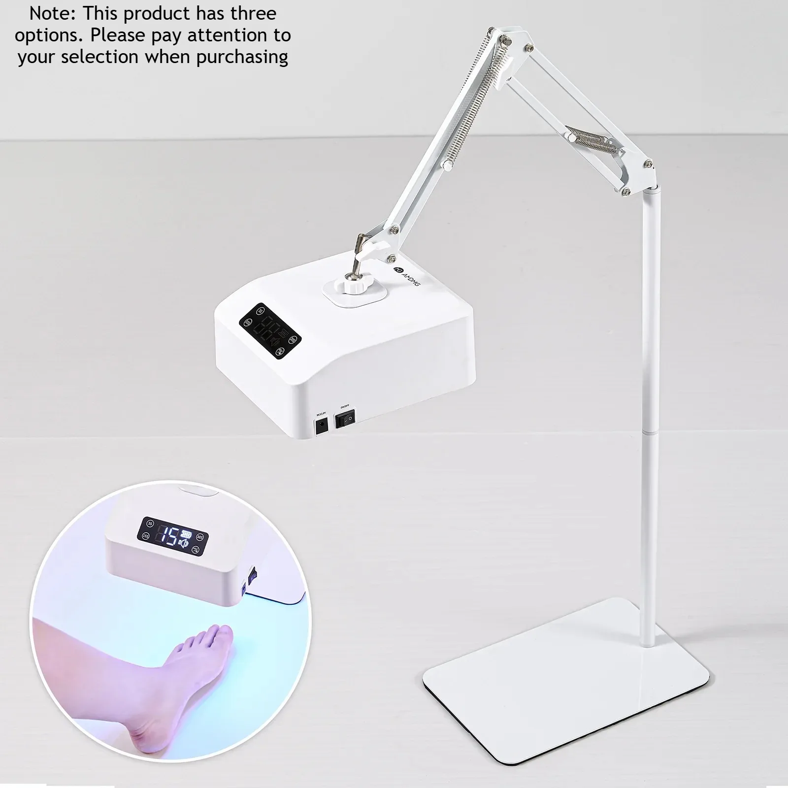 New Pro Pedicure UV Lamp LED High-Power Foot UV Curing Light Rechargeable Gel Nail Dryer with Foot Switch for Pedicure Nail Art