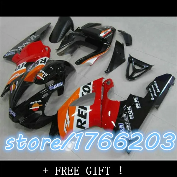 Nn Of cheap selling motorcycles from repsol YZF R1 YZF - R1 YZF1000 YZFR1 2000 2001 red fairing black  body orange