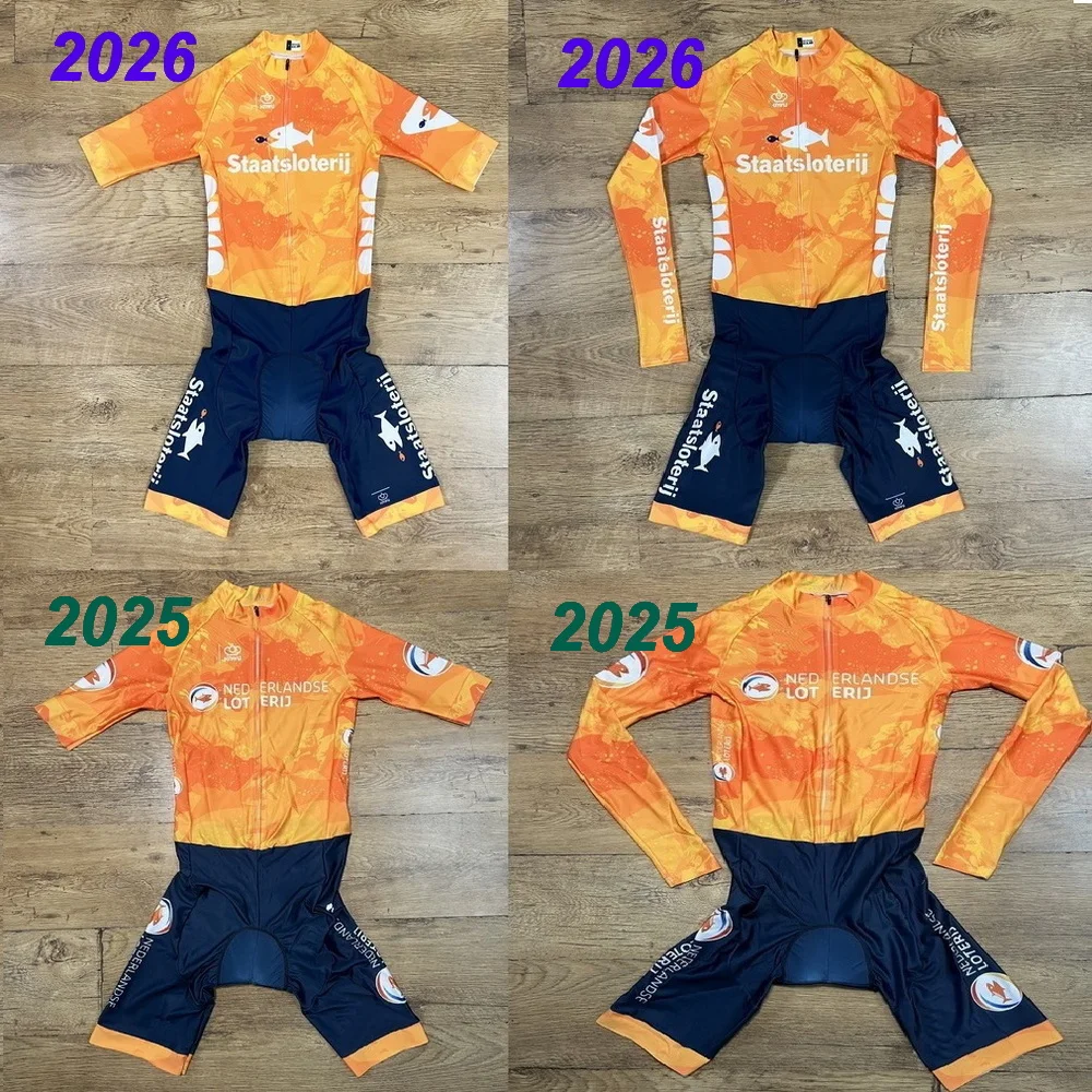 

LASER CUT Skinsuit 2025 2026 NETHERLANDS TEAM Bodysuit SHORT Cycling Jersey Bike Bicycle Clothing Maillot Ropa Ciclismo