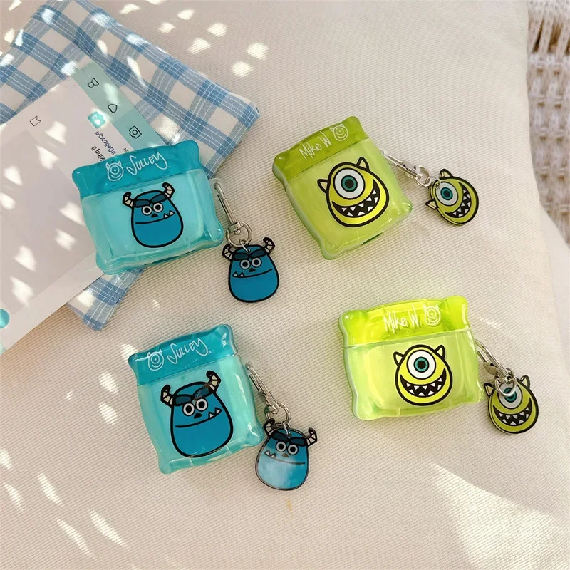 

Cute Cartoon Monster Case for AirPods 4 Airpod 1 2 3 Pro Pro2 Bluetooth Earbuds Charging Box Protective Earphone Case Cover