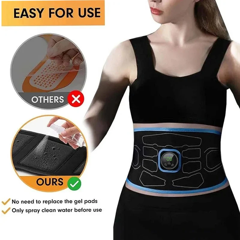 EMS Muscle Stimulation Abdominal Toning Belt Abs Stimulator Muscle Toner Body Slimming Home Gym Fitness Equiment Dropshipping