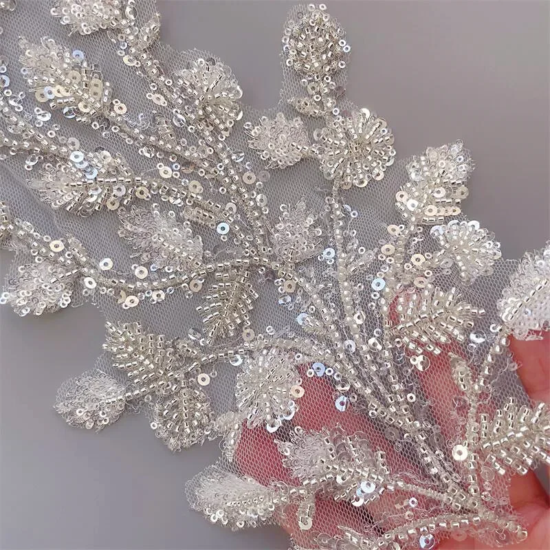 15x44cmlantejoulas-com-contas-prateadas-decalques-3d-renda-de-flor-espelhada-vestido-de-noite-peito-frontal-acessorios-de-decoracao-rs3070-2