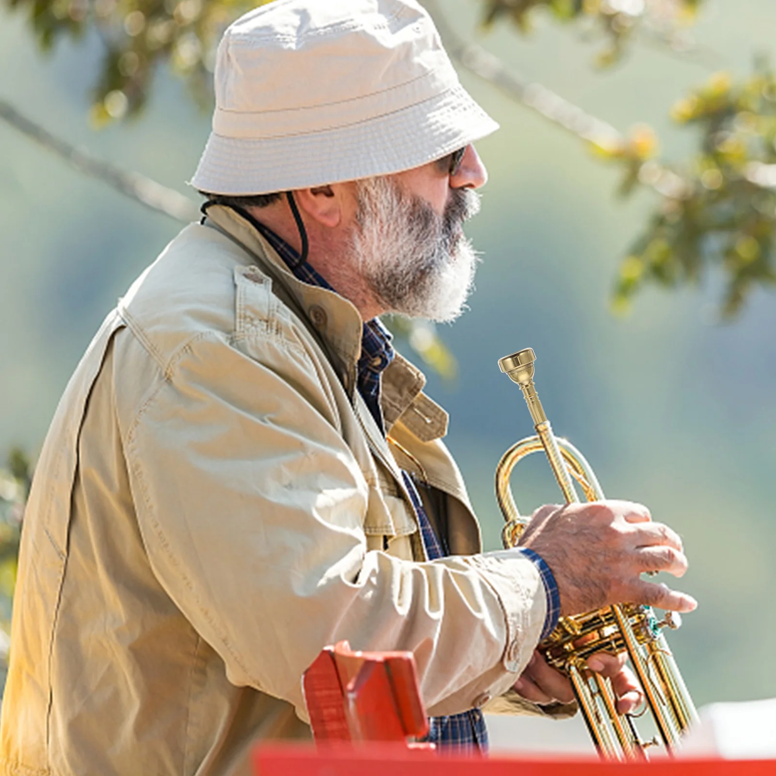 Muziekinstrumenten Bugelmondstuk voor trompet Handig hulpmiddel Beginners Draagbare accessoires Kleine voorraad Gouden Professioneel