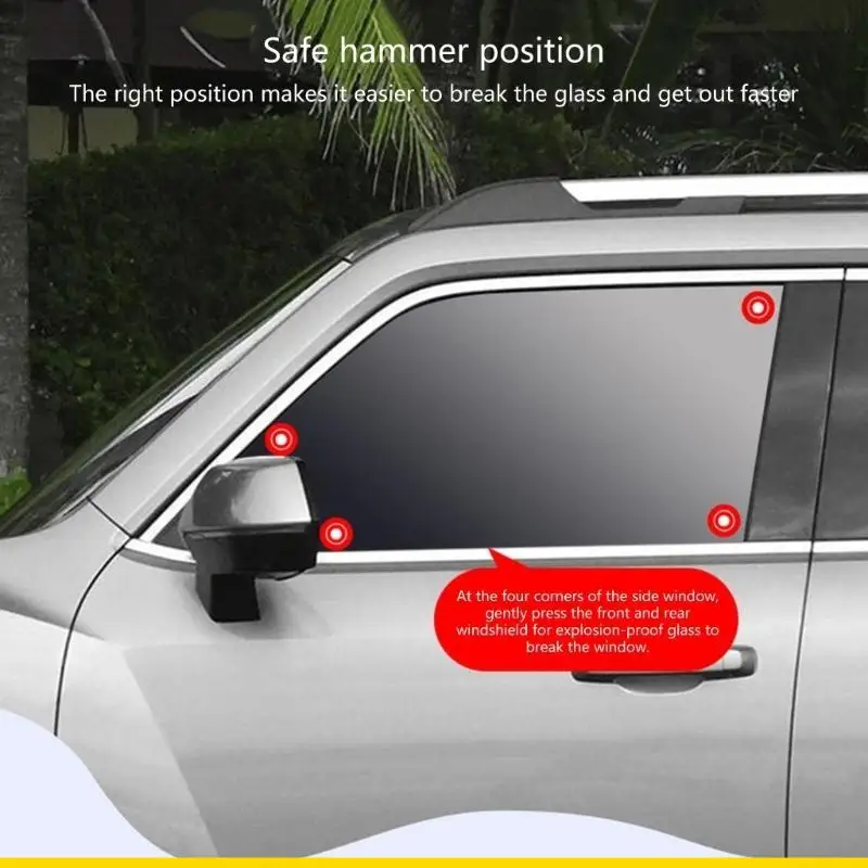 SZCH Heavy Duty Emergency Car Tool with Integrated Window Breaker and Seatbelt Cutter for Safe and Quick Exits Rapid Escape