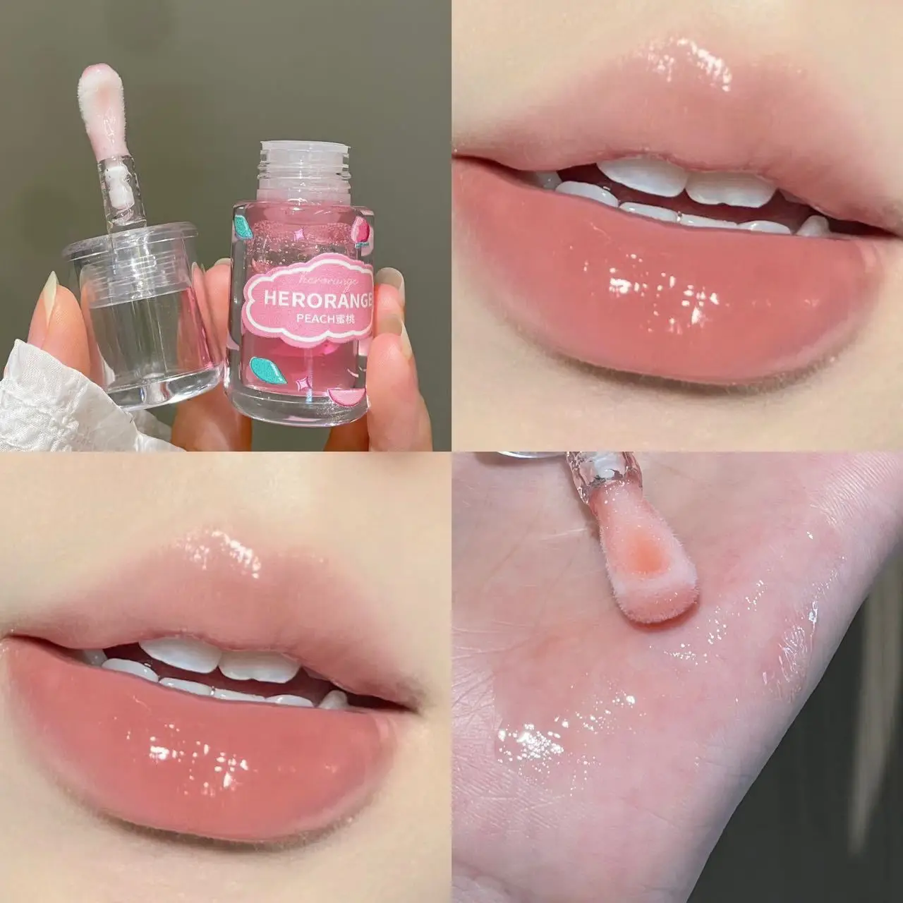 Lippen praller Öl Frucht Lippen öl Kristall gelee transparente Lip gloss Feuchtigkeit creme Reparatur Lippen feine Linien klare Lippen balsam sexy Lippen pflege