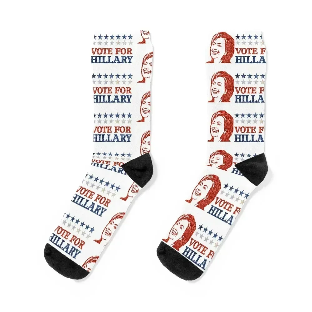 glitter print vote hillary Socks Soccer hiphop heated Socks Woman Men's