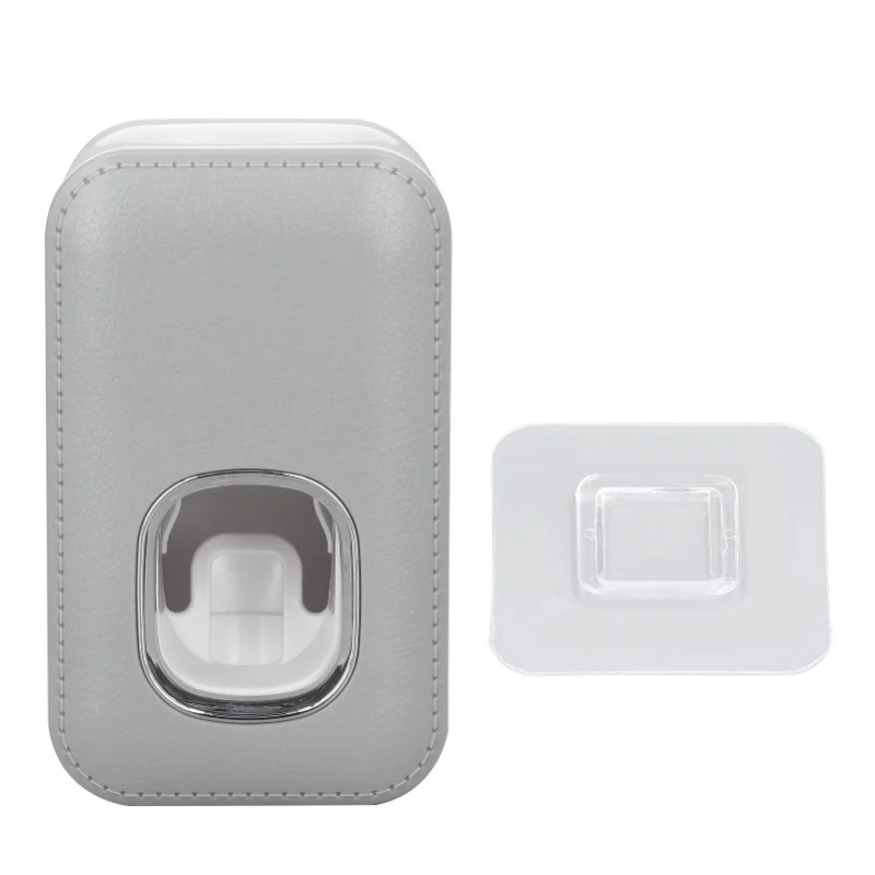 Toothpaste Dispenser Full Automatic Wall Mounted Hands Free Easy Operation Toothpaste Squeezer For Bathroom Hotel Gray