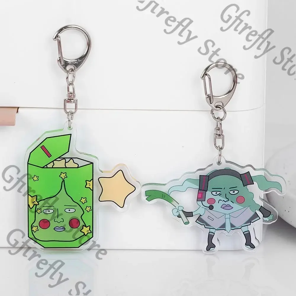 

Hanging Drop Mob Psycho 100 Anime Keychain Mignon Pendant Bag Keyring Colleagues Dimple Acrylic Spoof Strap Decorate Gift