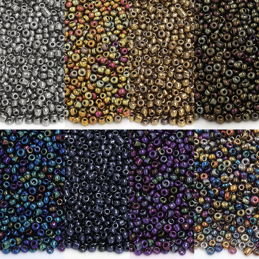 Apx 2800pcs 2.5mm Deep Color Czech Glass Beads Charms Seed Beads Kralen Glass Spacer Beads for Jewelry DIY Making Bracelet