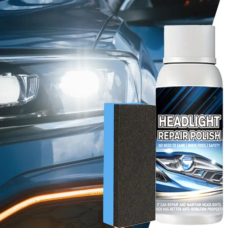 Car Headlight Repair Fluid Car Headlight Lens Scratch Repair Polish Liquid Increases Transparency Headlight Restorer For