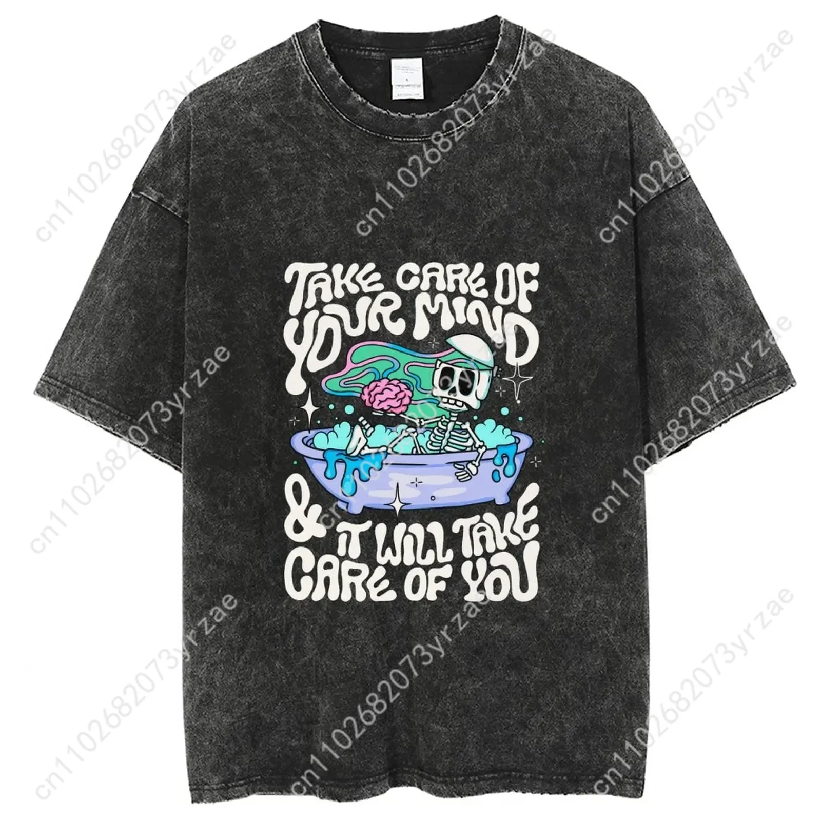 Vamos plantar um jardim mágico retro lavagem tshirt homem mulher de alta qualidade algodão manga curta moda camiseta macio respirável topos