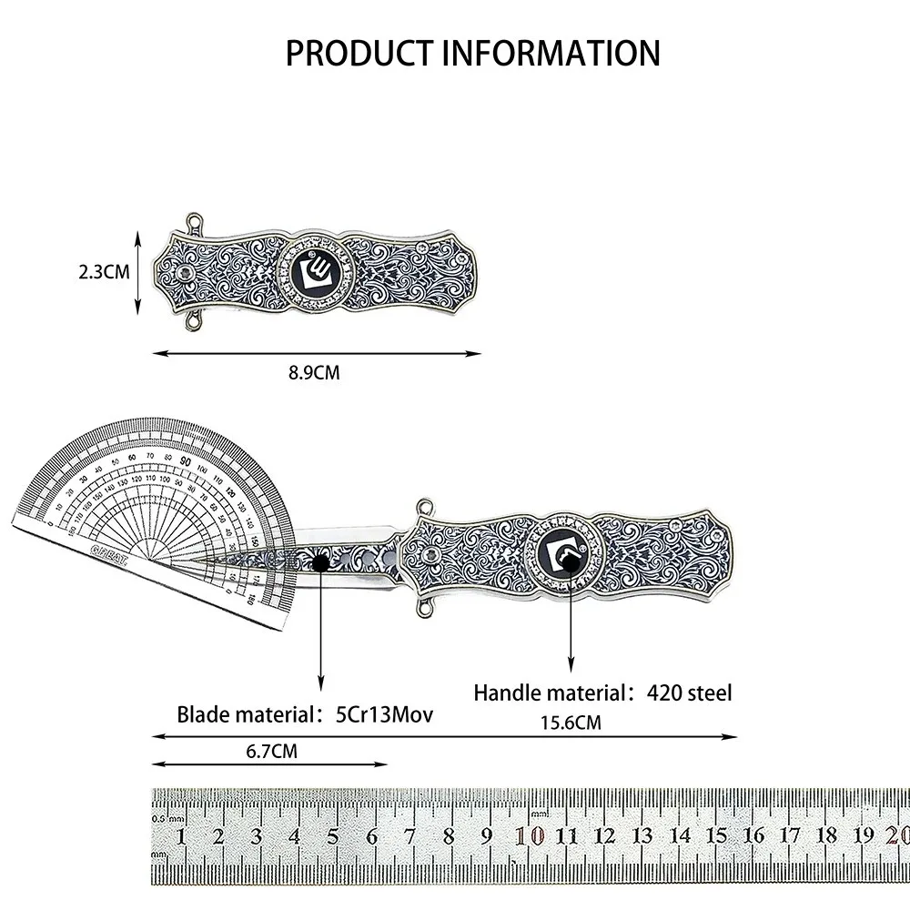 سكين تكتيكي قابل للطي مريح، سكين جيب EDC مناسب للتخييم في الهواء الطلق وصيد الأسماك والبقاء والصيد