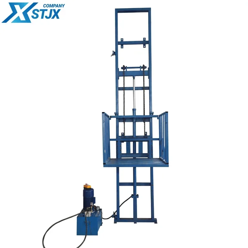 

Small simple electric hydraulic freight elevator guide rail factory elevator home elevator