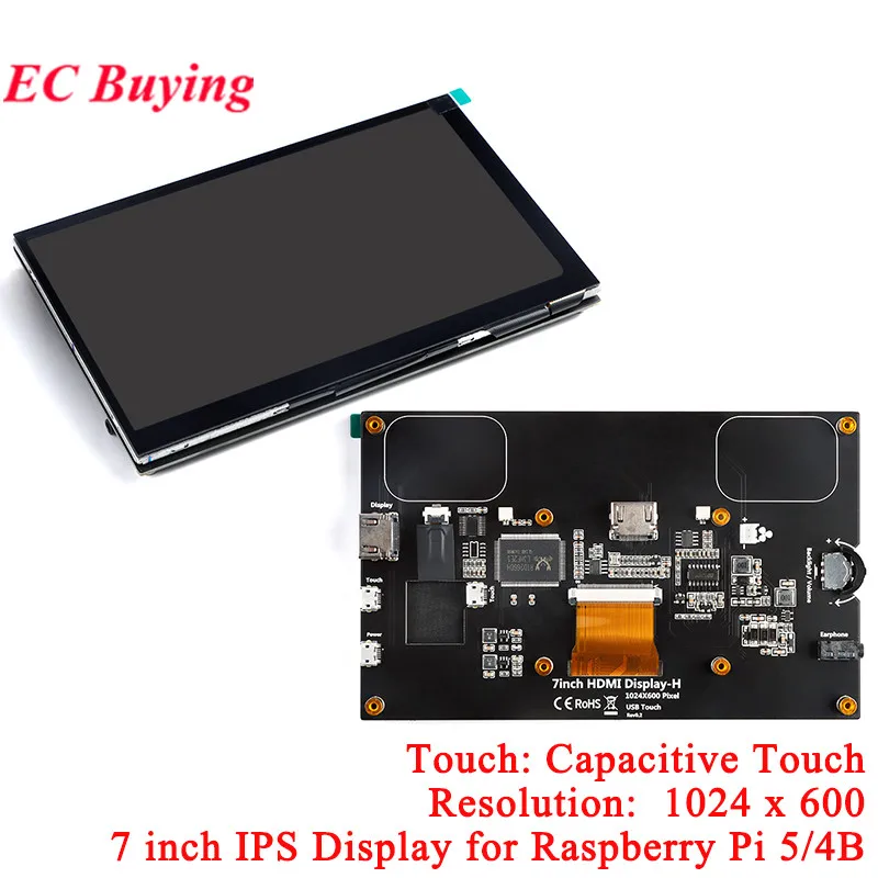 HDMI capacitief resistief touchscreen LCD-scherm 3,5 "4" 5 "7" 10,1 "inch 1024*600 800*480 voor Raspberry Pi win7/win8/win10