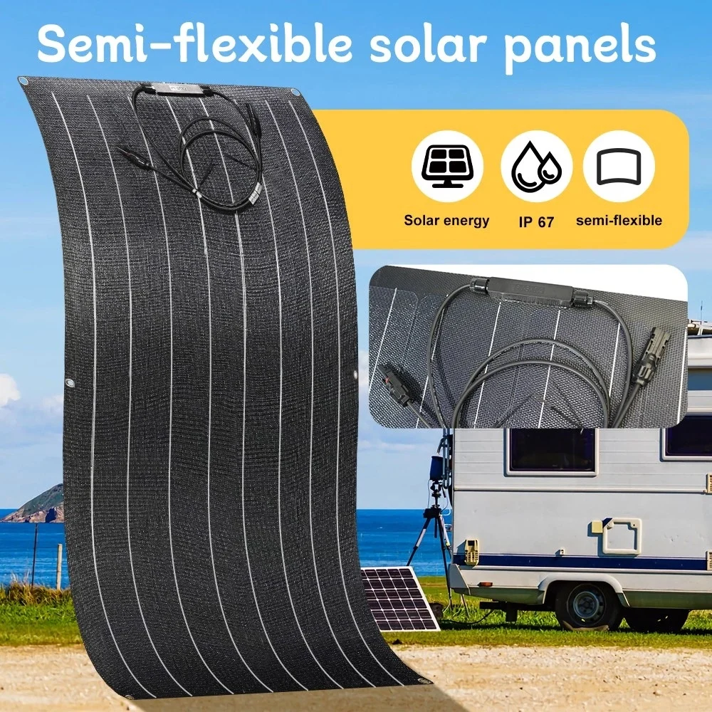 High-Efficiency 1500W Flexible Solar Panel - Ultra-Thin, Bendable, Easy to Install on Curved Surfaces
