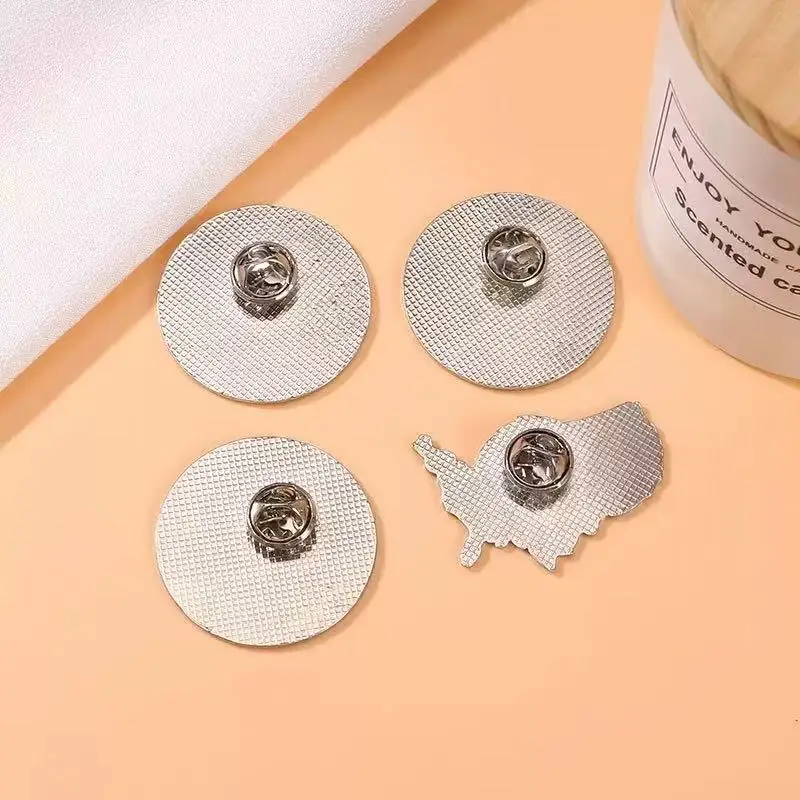 بروش خريطة الولايات المتحدة الأمريكية - دبوس يوم الاستقلال الوطني، شارة معدنية بعلم الحرية لسترة وقبعة وطية صدر السترة، 4 قطع هدايا مجوهرات بسيطة