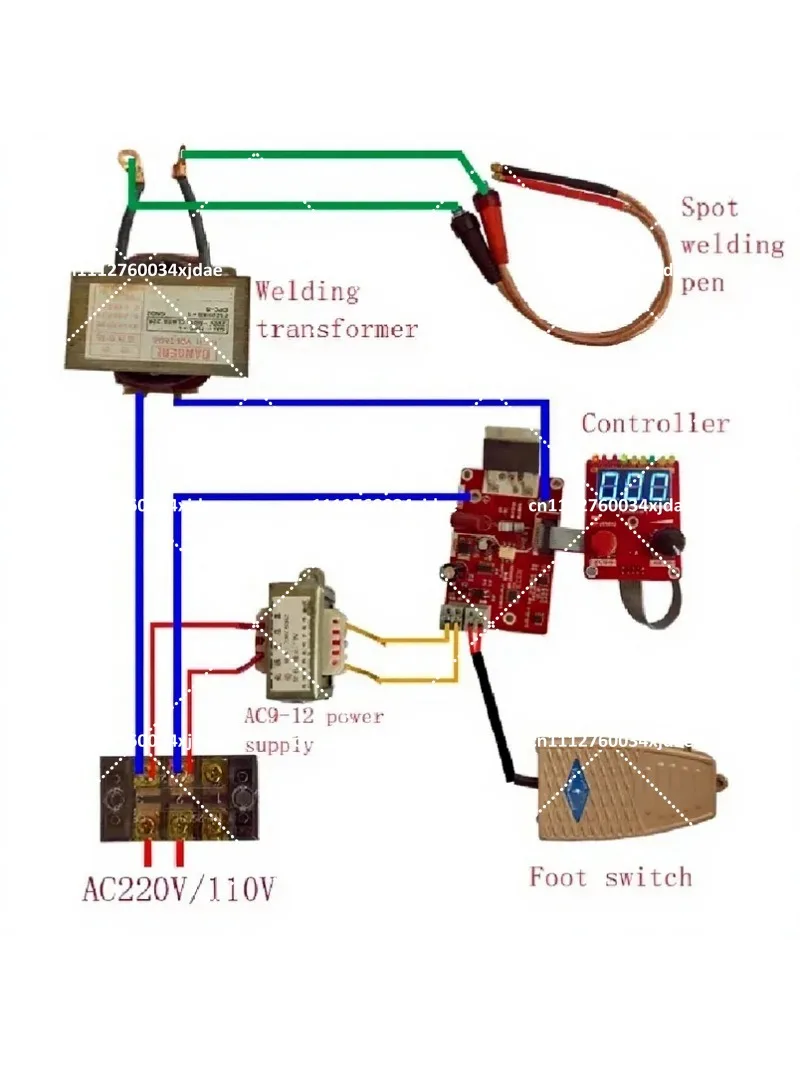 Dual-Pulse Encoder Spot Welding Machine Adjustable Current Control Panel Digital Display