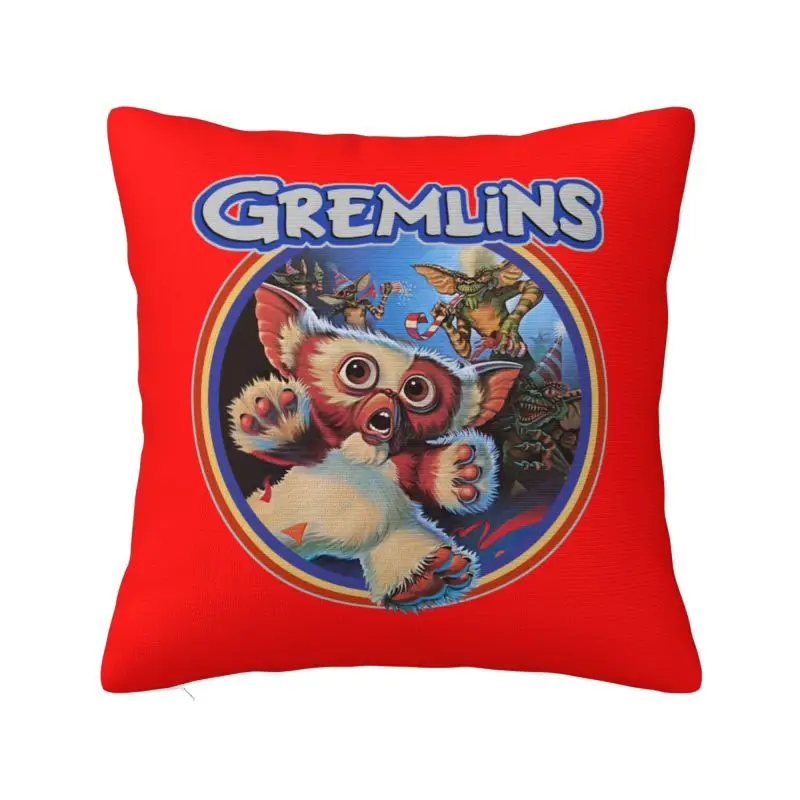 Custom Luxury Gremlinse 84 Cushion Cover Soft Gizmo 80s Movie Mogwai Monster Retro Sci Fi Pillow Case