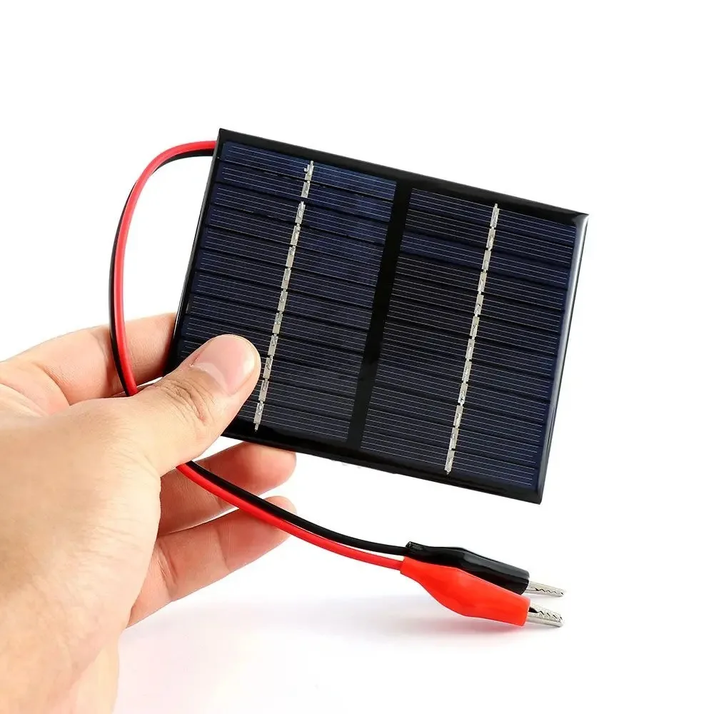 12V 5W 10W 20W Solar Board Panel Mini Polysilizium Solarzelle Modul mit Klemmen für Lampe fan Pumpe DIY Batterie Ladesystem