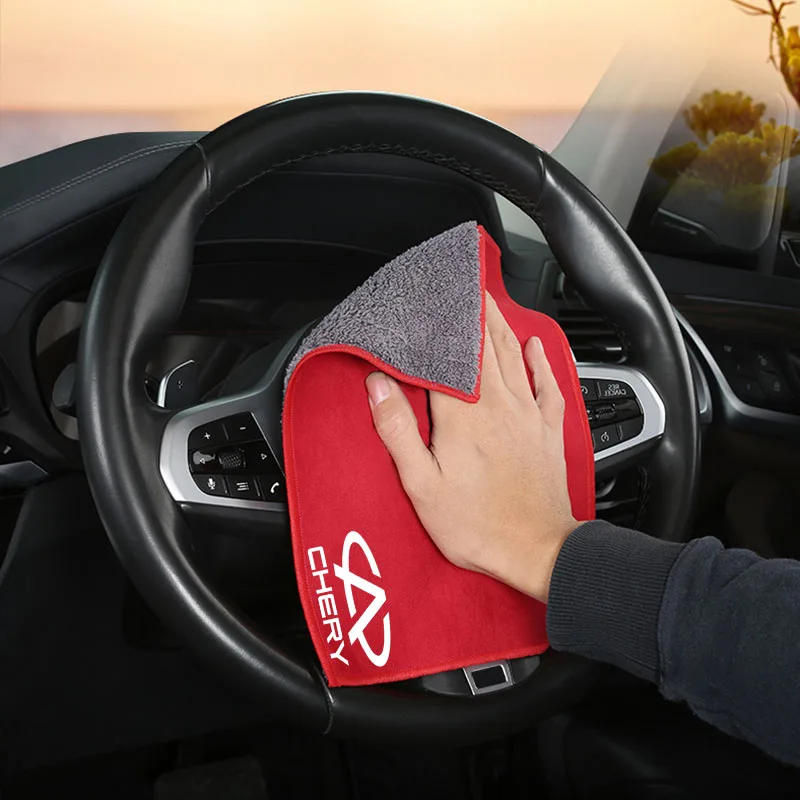 سيارة الجلد المدبوغ المرجان تنظيف الملابس منشفة من الألياف الدقيقة لشيري أومودا تيجو 7 برو 4 3 فولوين 2 أريزو 6 QQ 5x X1 5 8 T11 Gx E3 Fora IQ #3