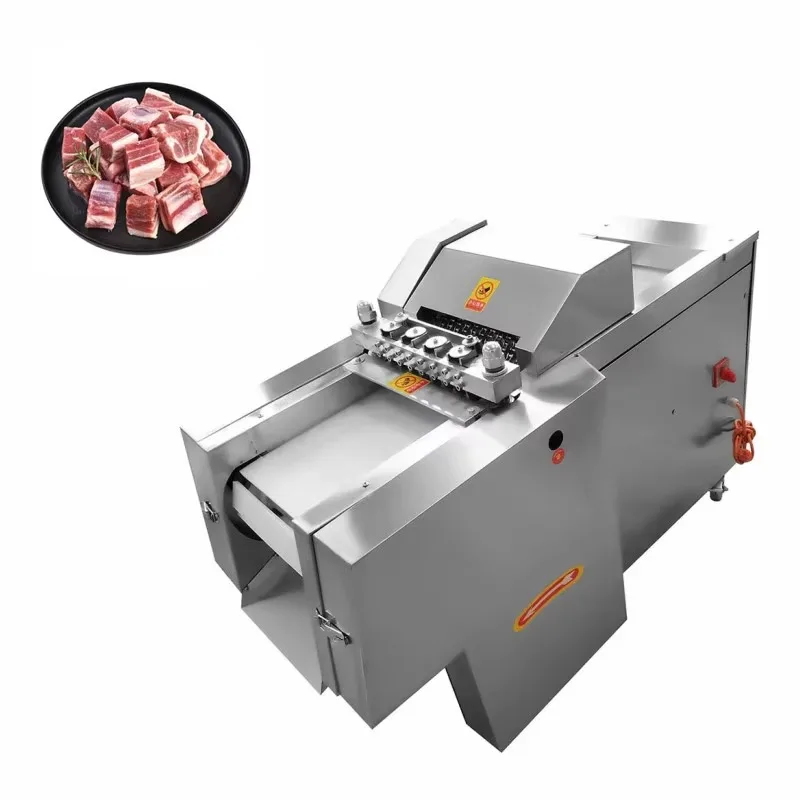 2025Pork Rib Cutting Machine Frozen Meat Cutting Machine/ Chicken Pig Feet Cutter Machine