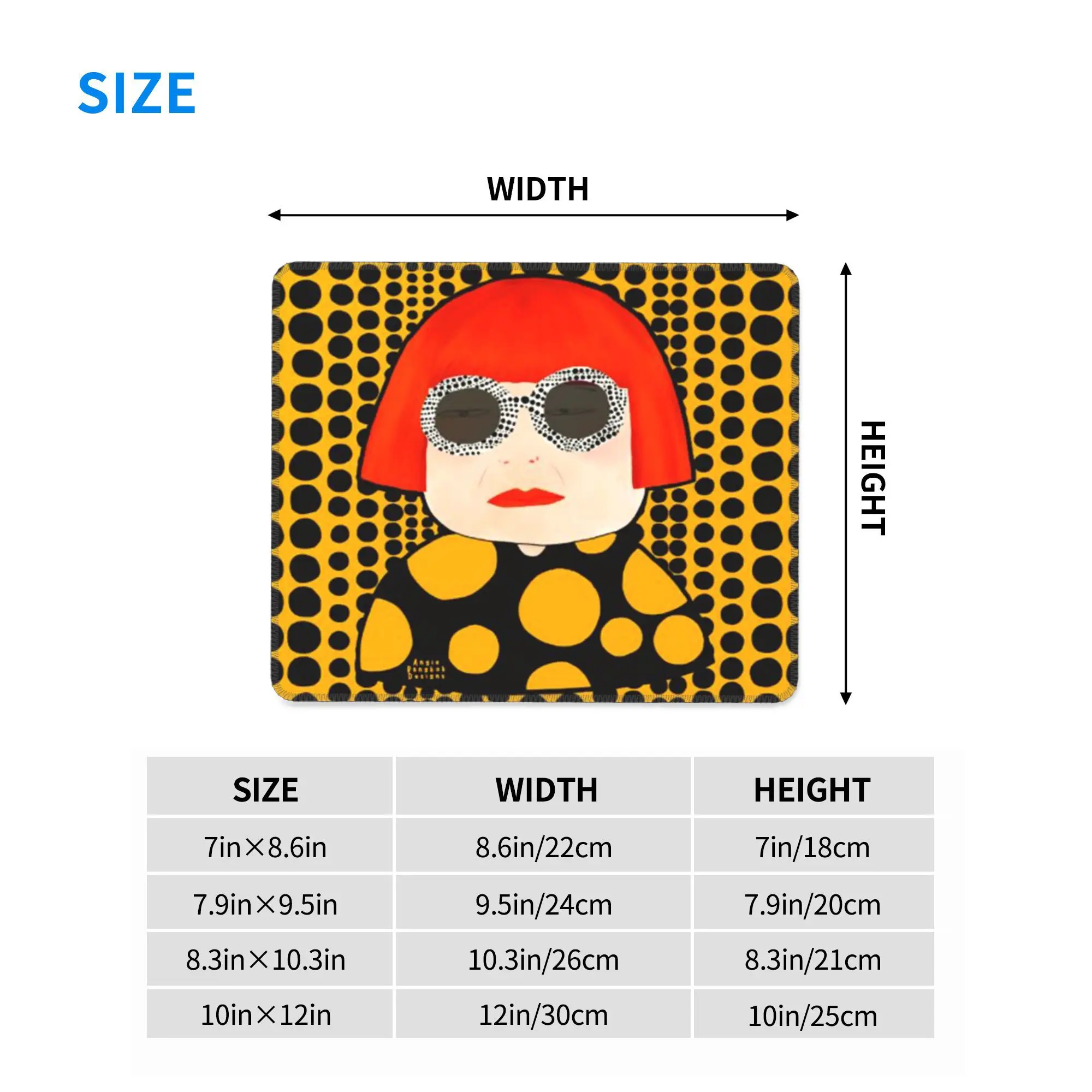 草間彌生抽象絵画マウスパッドコンピュータキーボードマウスマットゲーム PC ラップトップデスクマットオフィスアクセサリーテーブルマット