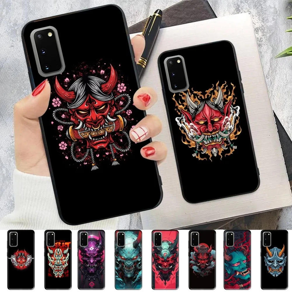 Japanese Oni Hannya Demon Mask Phone Case For Samsung S 9 10 20 21 22 23 30 23 24 Plus Lite Ultra FE S10lite Fundas