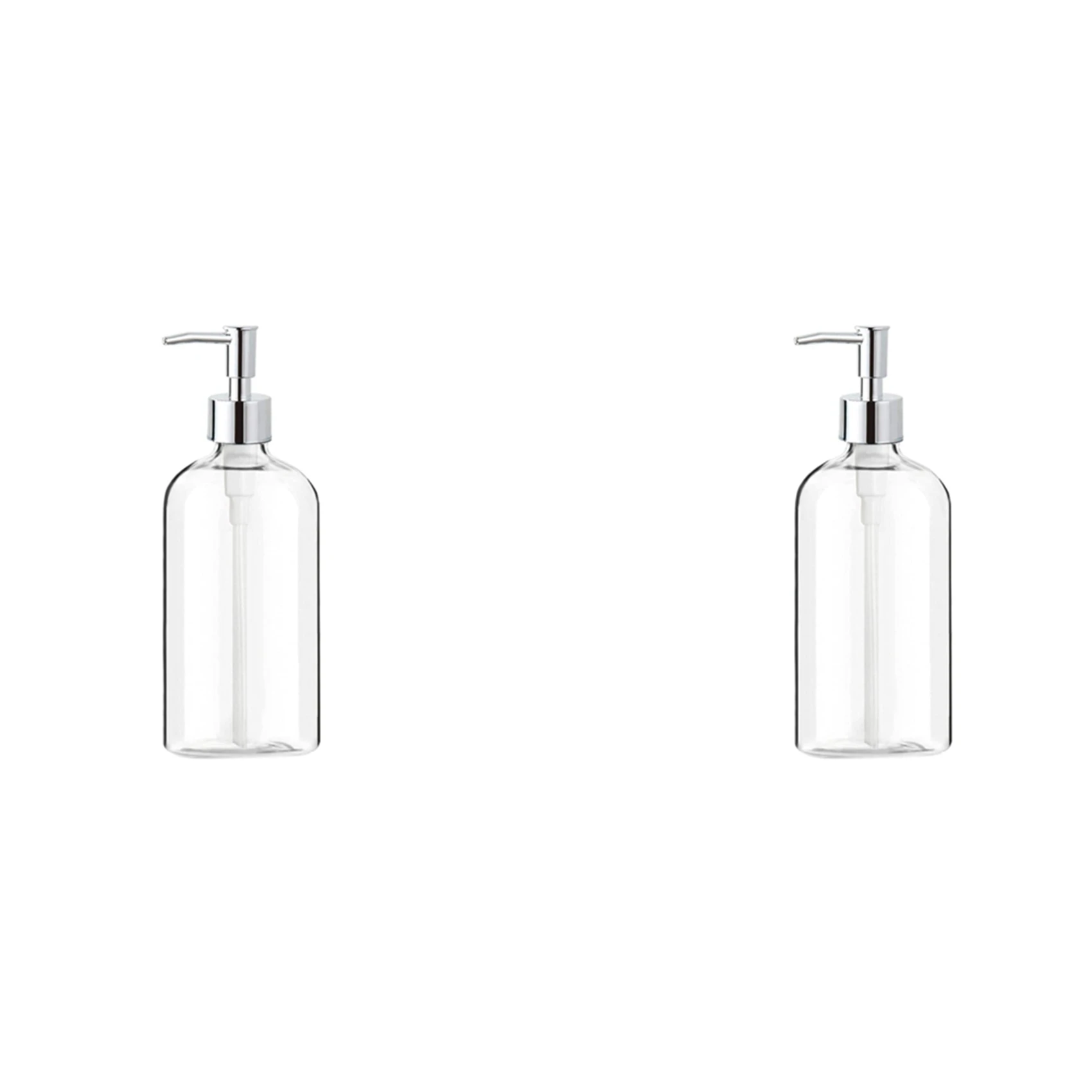 

B28C-2X Дозатор для мыла Прозрачный стеклянный дозатор для мыла с насосом 16 унций Многоразовый дозатор жидкого мыла для рук для ванной комнаты и кухни