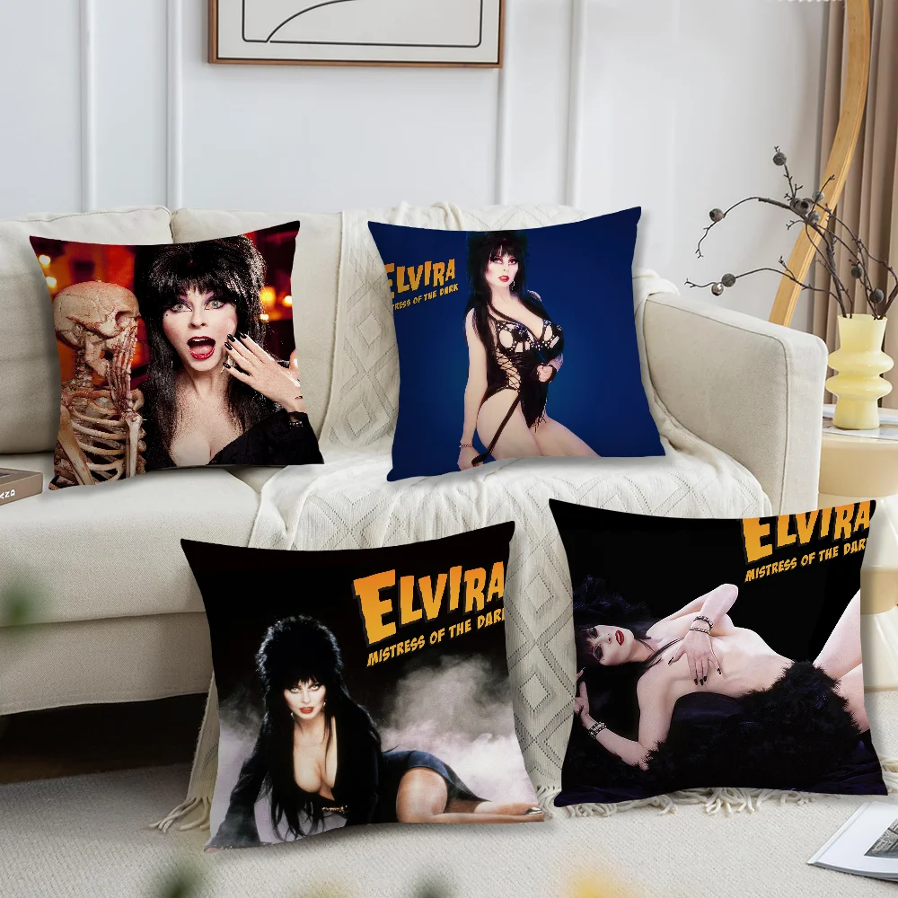 Film E-Elvira M-Mistress D-Dark Pillow Case Living Room Sofa Cushion Cover Suitable For Home Bedroom Room Decoration