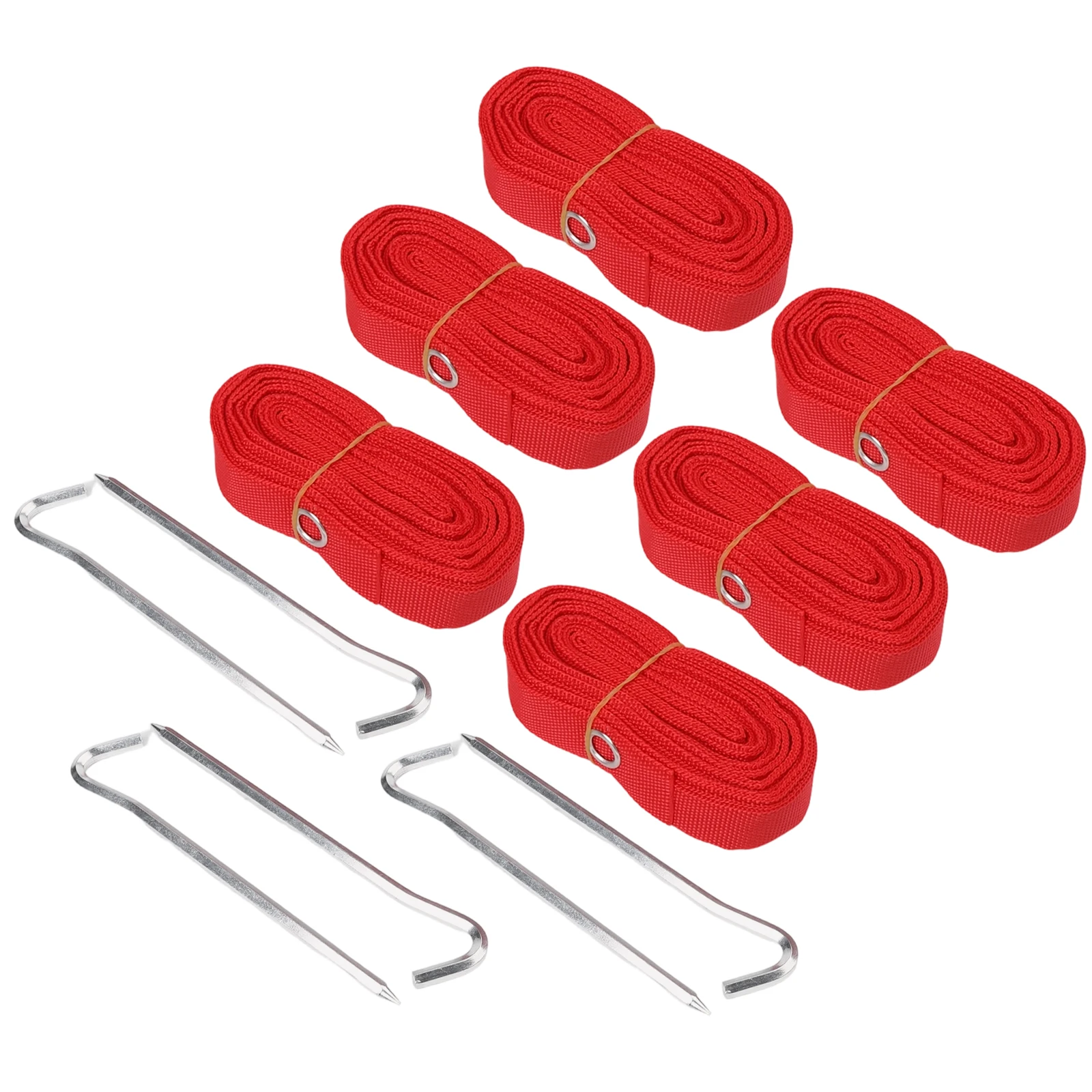 Beach Volleyball Boundary Line System Made of Nylon with Ground Fixing Stakes for Outdoor Sand or Grass Court Dimensions