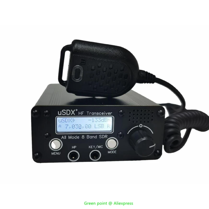 

USDR USDX+ Plus V2 10m/15m/17m/20m/30m/40m/60m/80m 8 Bands SDR Full Mode HF SSB QRP Transceiver Upgrade Version Without Battery