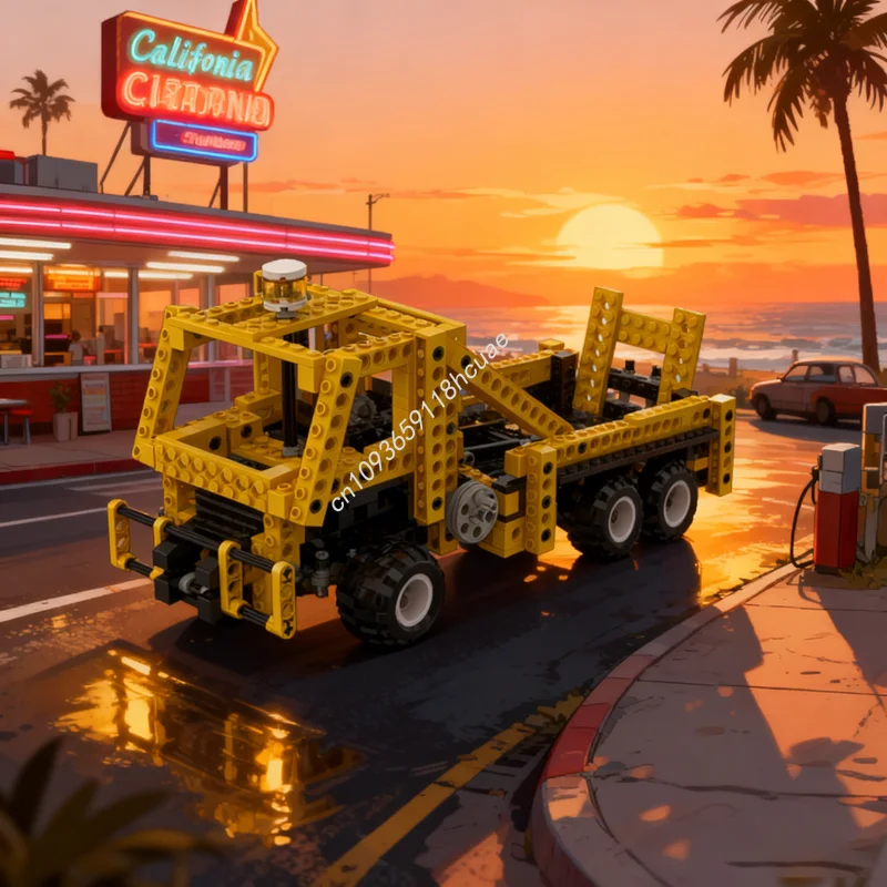 

366pcs MOC Technical Universal Set 1 2 Flatbed Truck Model Building Christmas Gifts Blocks Architecture Idea Toy Education