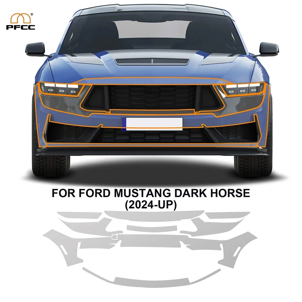 

Pre-cut PPF For Ford Mustang Dark Horse 2024 2025 TPU Car Paint Protection Film Anti-Scratch Clear Bra Resistant Invisible Cover
