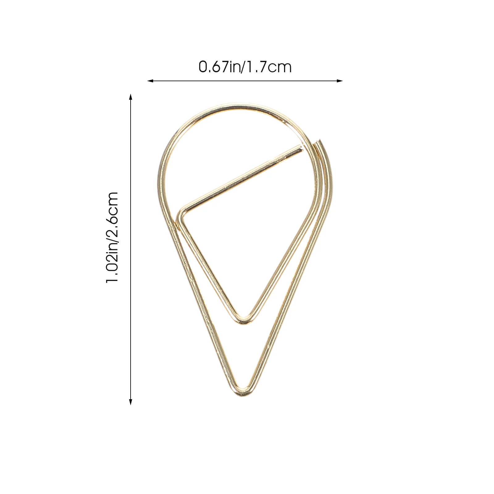 10 Pcs Paper Clip Office Decor Multifunction Small Pin Shaped Steel Wire Multi-use Paperclip Gold Desk Accessories Decorative