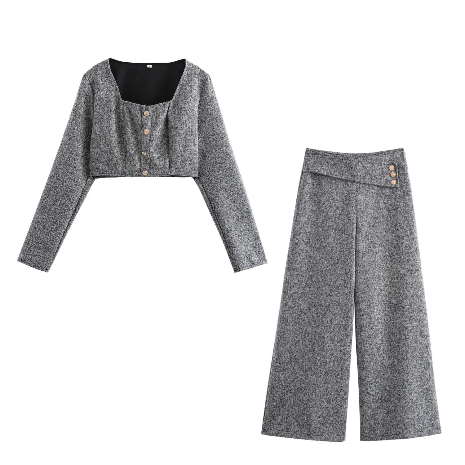 ZBZA Autunno Nuovo Design Faionable Sensation Small Fraance Sle Ele Set Abito da donna di alta qualità in fibra di poliestere