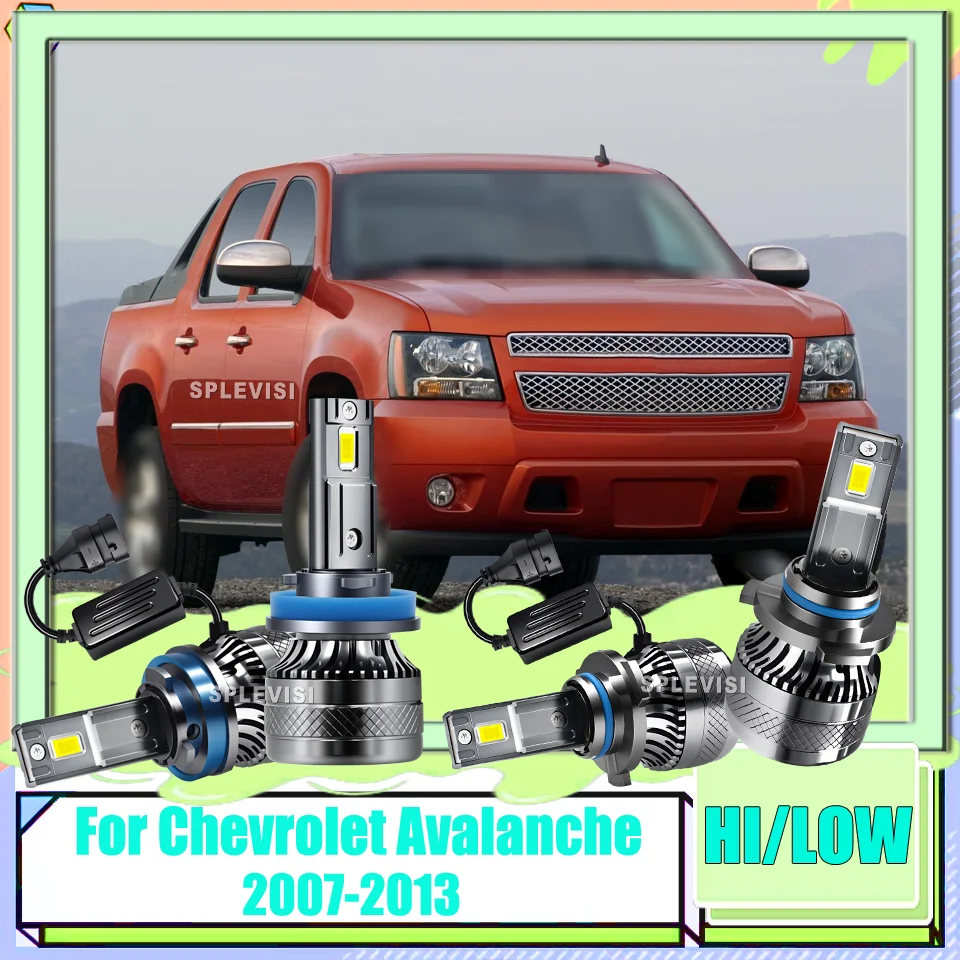 

4 шт./2 шт. автомобильные лампы премиум-качества 12 В светодиодные фары дальнего/ближнего света 200 Вт для Chevrolet Avalanche 2007 2008 2009 2010 2011 2012 2013