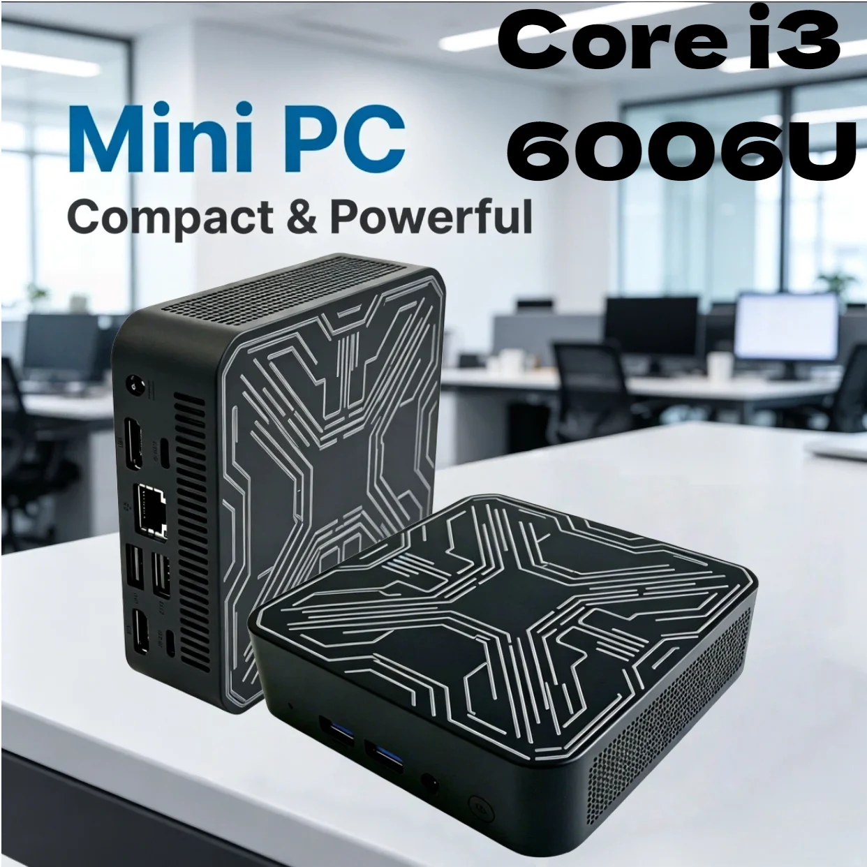 New Mini PC Portable Gamer Intel Core i3-6006U Mini Computer 16GB RAM 512GB 1TB SSD 1000M Ethernet Gaming PC Desktop