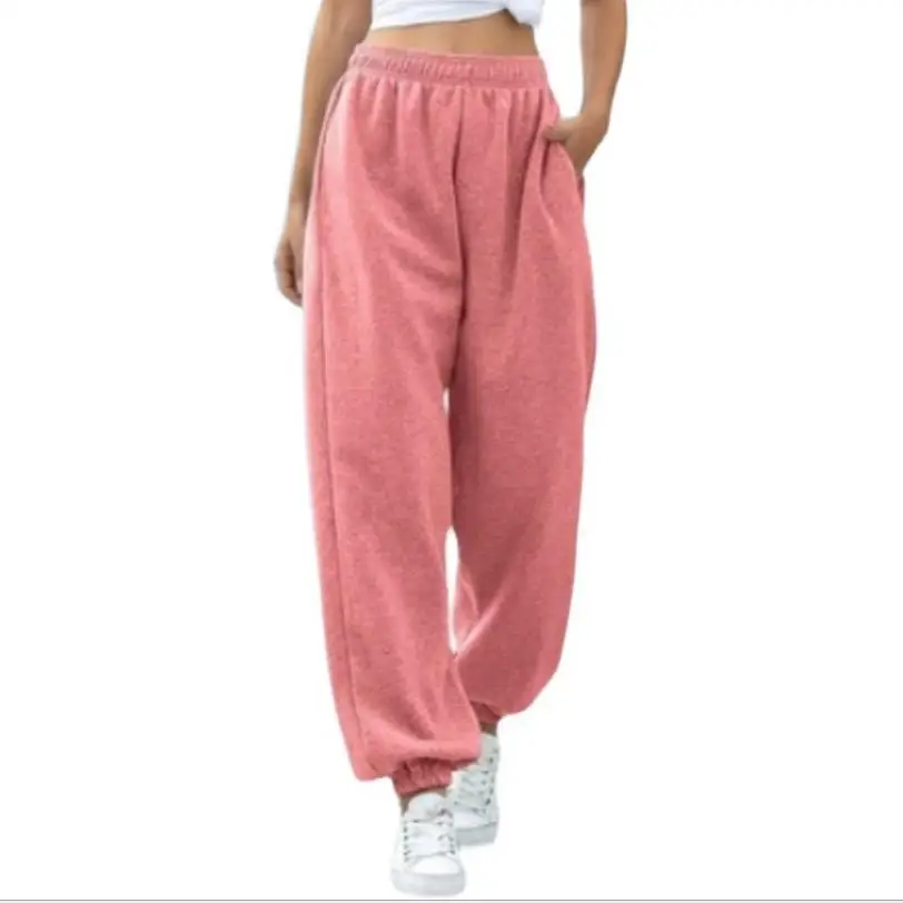 Zagros Women Summer Solid Sweatpants, Casual Loose Harem Pants Hip Hop High Waist Baggy Joggers Trousers S-XXL