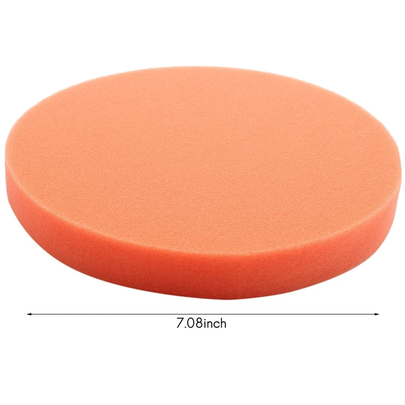 10pc 180mm 7 Polegada esponja plana kit de almofada de polimento de polimento bruto para polidor de carro cera limpa cuidados de manutenção de pintura automática