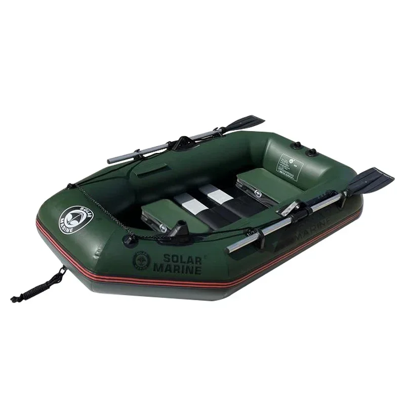 Portable Kayak Wooden Floor Canoe Dinghy with Accessories,Solar Marine 2 Person,0.7mm PVC Fishing Boat,2M,Factory Outlets