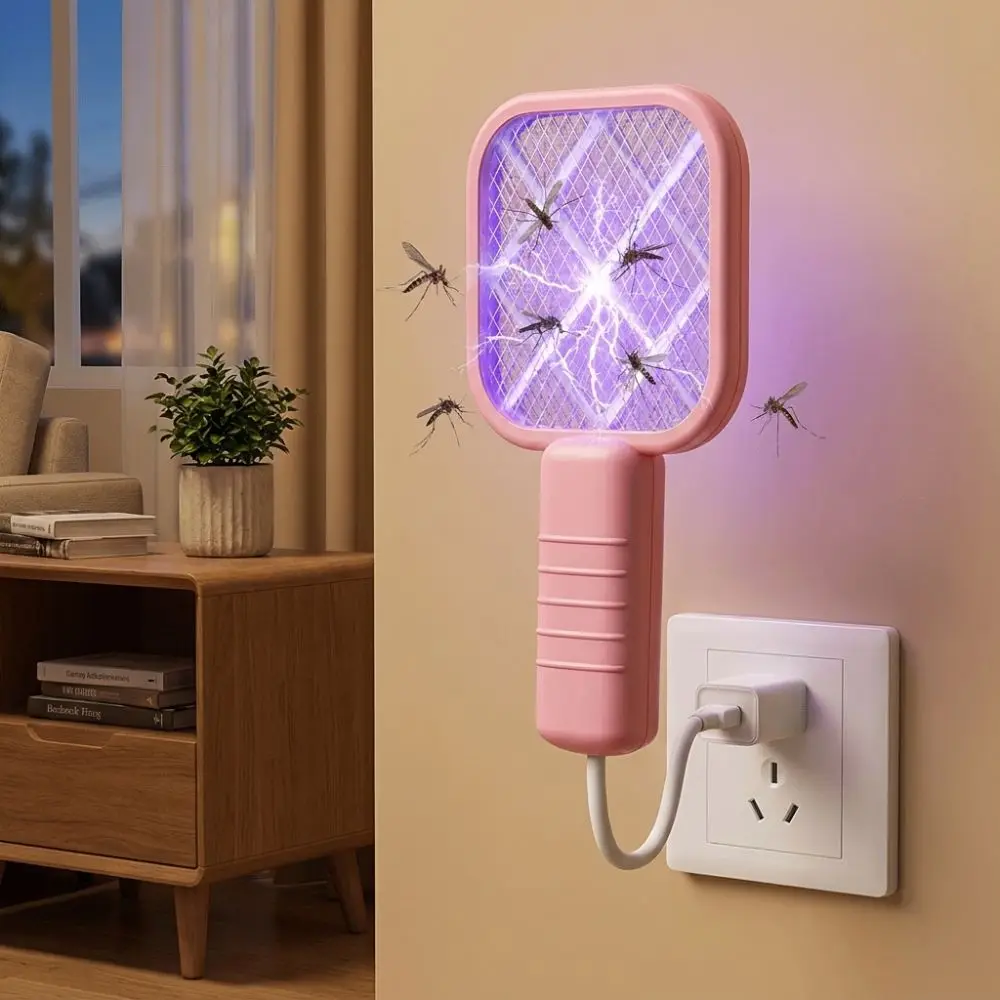 Durable UV Light USB Mosquito Swatter Portable 2 in 1 Mosquito Killer Lamp 5 Layer Security Net Electric Mosquito Device Summer