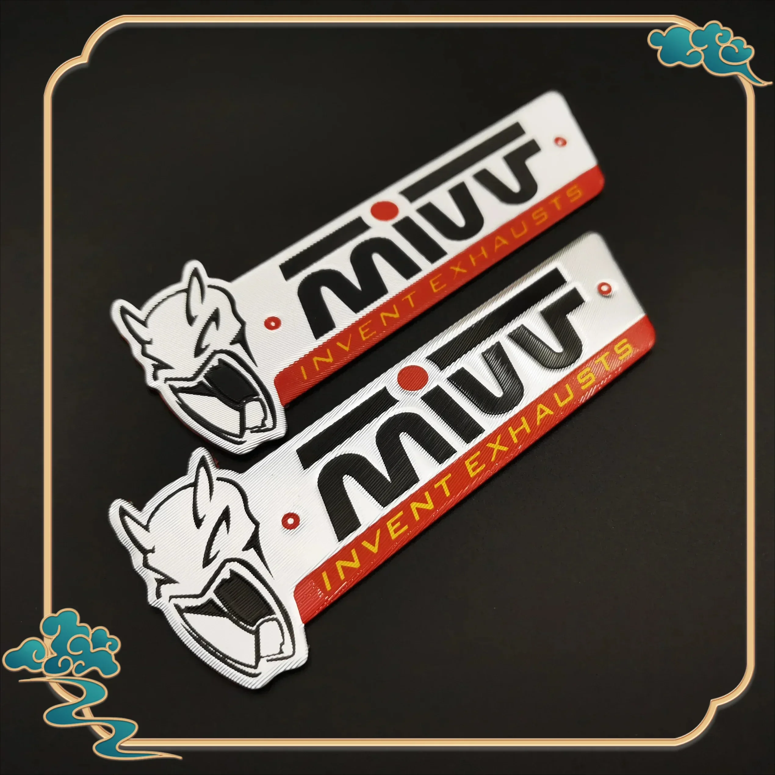2/4/6PCS 3D Aluminum Heat Resistant Exhaust Decals for MIVV Motocross Motorbike Durable Motorcycle Sticker - view 6