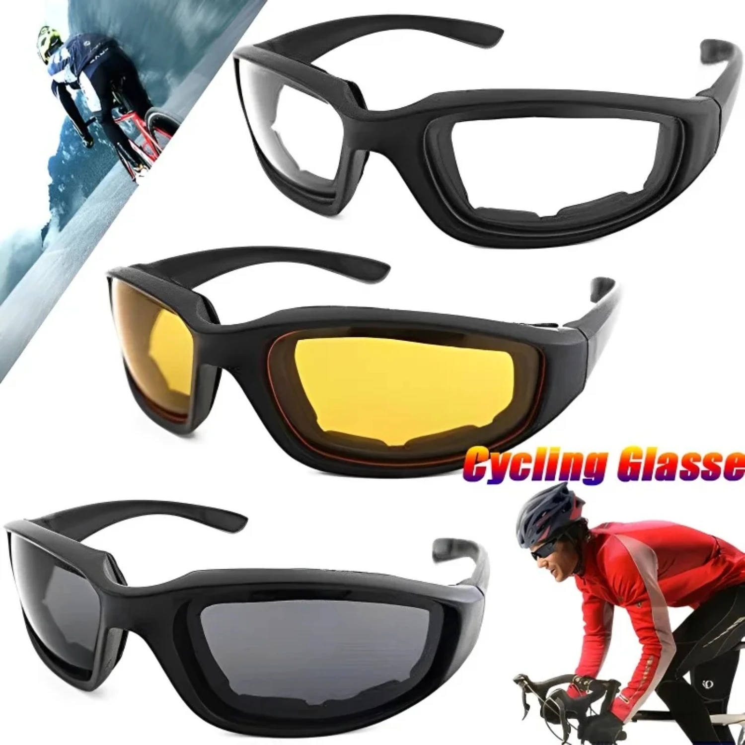 Cycling Sunglasses Windproof Anti-glare Dustproof Goggles UV Protection  Motorcycle Outdoor Sport Running  Men Women Sutro Scvcn