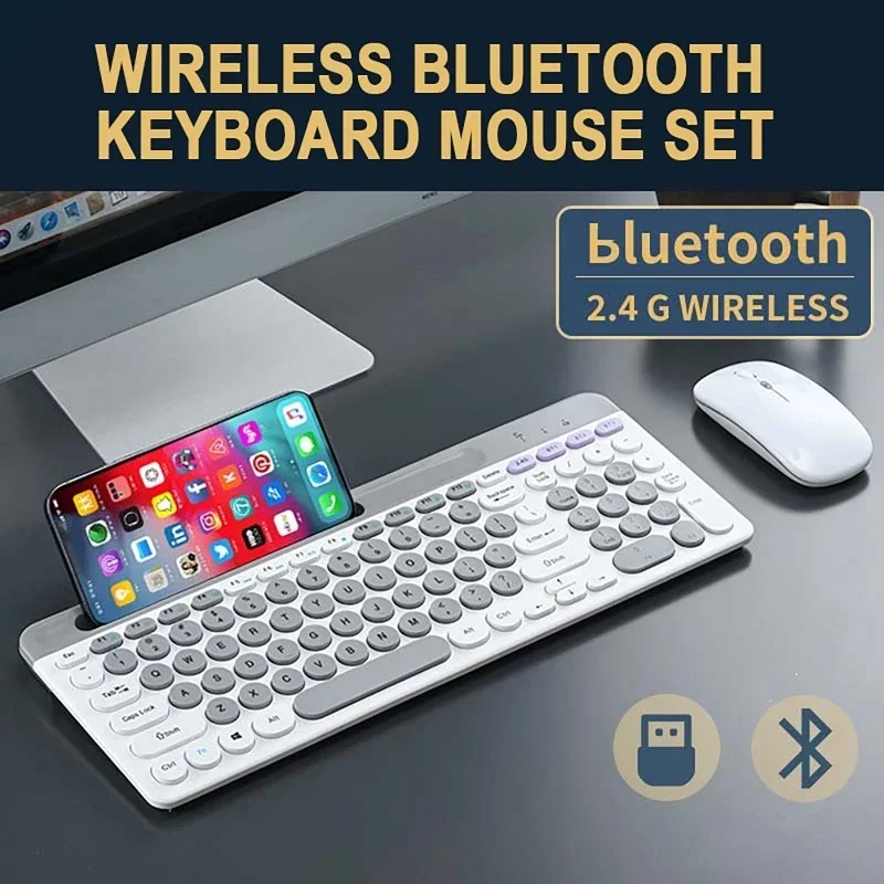 K100 Keyboard and Mouse Wireless Charging Bluetooth Dual Mode Keyboard Chocolate Thin Desktop Computer Notebook Office Keyboard