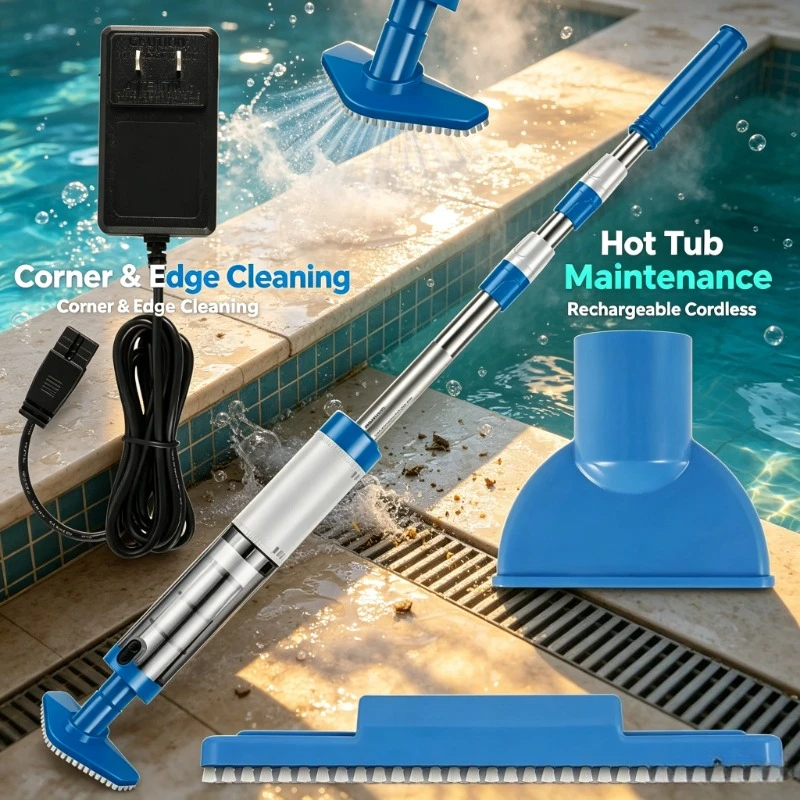 Wireless Submersible Cleaning Gear, Rechargeable Vacuum Device Maintaining Cleanliness Of Backyard Hot Tub