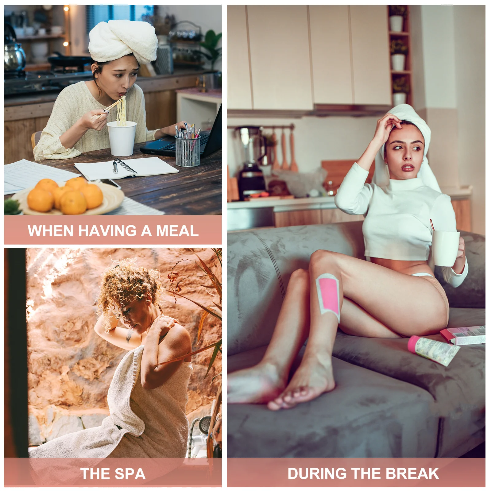 

Satin Peva Microfiber Shower Cap Multipurpose Hair Drying Cap Reusable Waterproof Bath Essentials for Women Womens Shower Caps