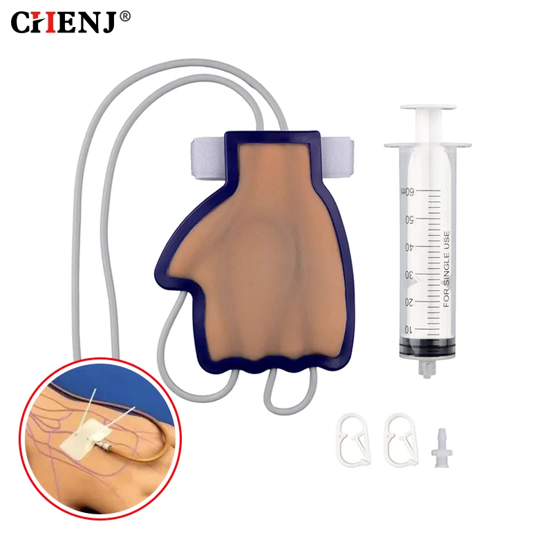 Veins On The Back Of The Hand Venipuncture Wearable Hand Model Arm Injection Nurse Taking Blood Training Practice Mold Silicone