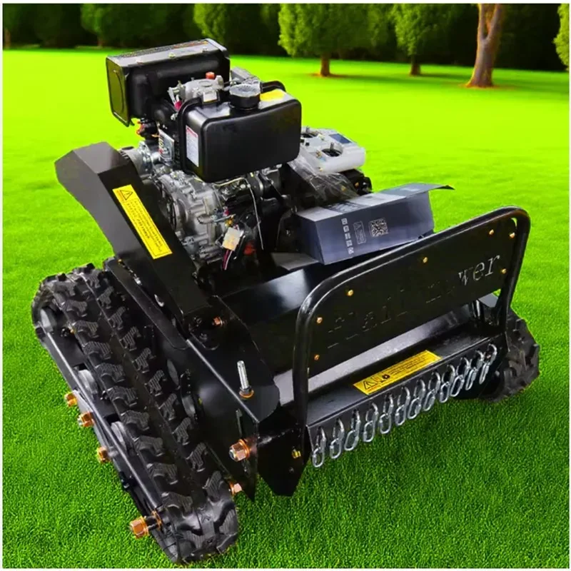 

Free Shipping Diesel Lawn Mower high-performance Grass Cutter Crawler Lawn Mower For Grass Cutting