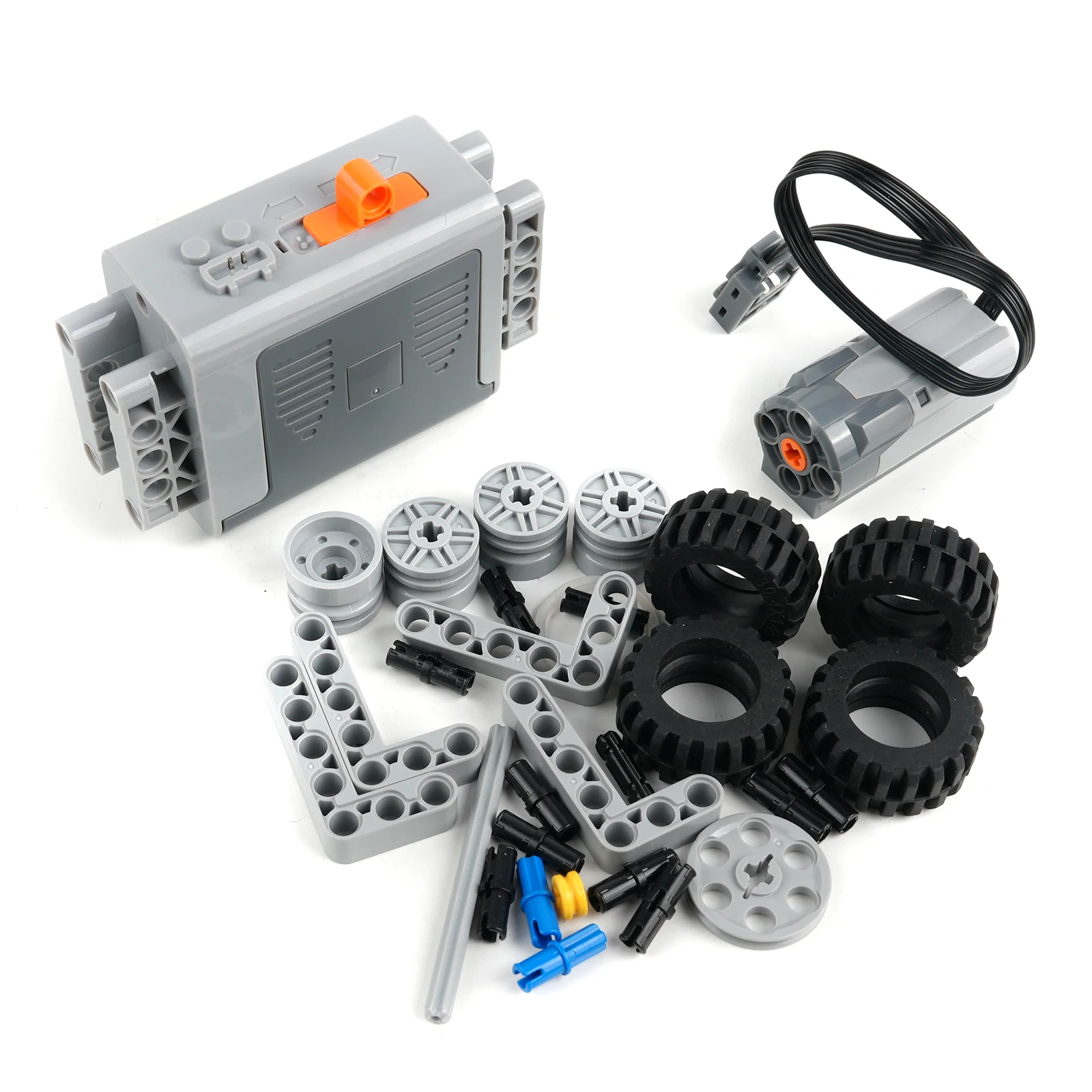 Juego técnico de coches MOC, Kit de ladrillos, caja de pilas AA, Motor M Compatible con bloques de construcción legoeds 8883 8881, coche de juguete con función de potencia
